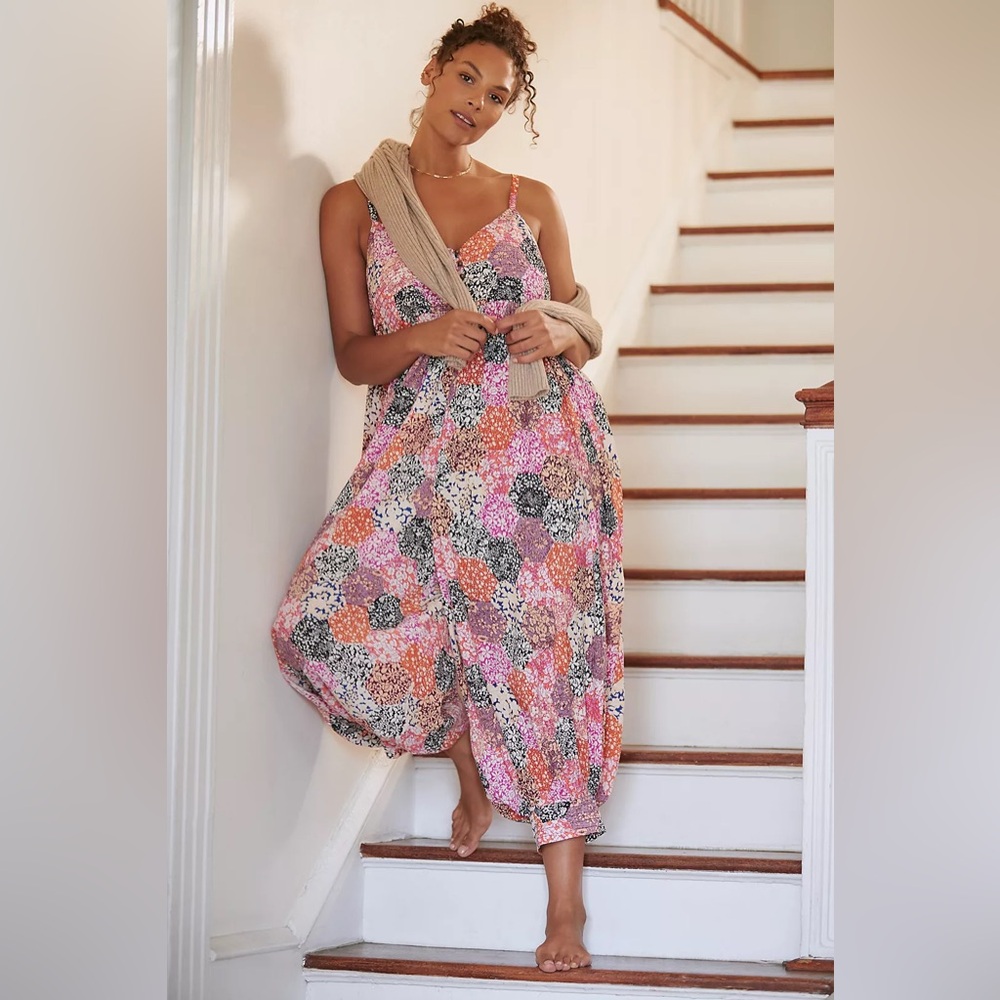 Anthropologie Multicolor Floral Jumpsuit